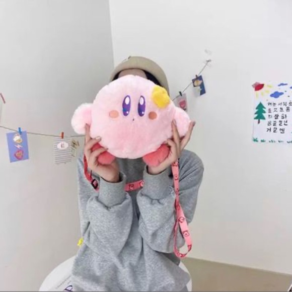 Kirby star plushy Adjustable crossbody purse bag - Picture 4 of 5